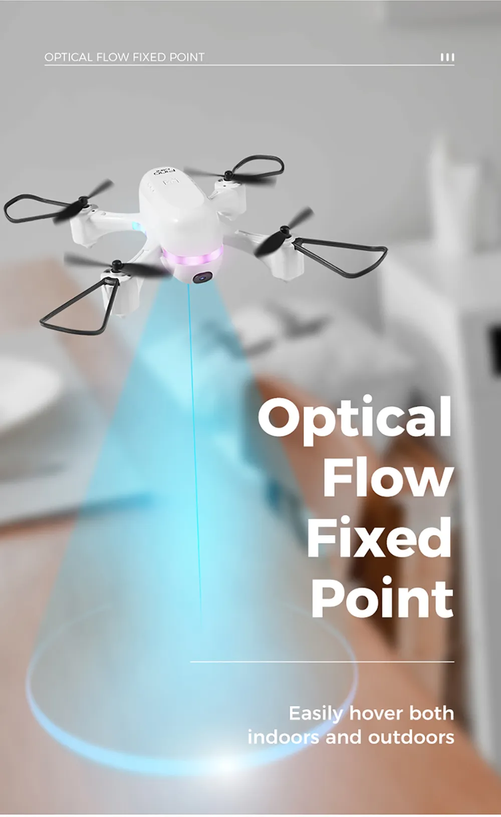 FUQI MODEL H28 WiFi FPV with HD Dual Camera Switchable Integrated Storage Optical Flow Hover Highlight LED Racing Light RC Toys Drone Quadcopter RTF