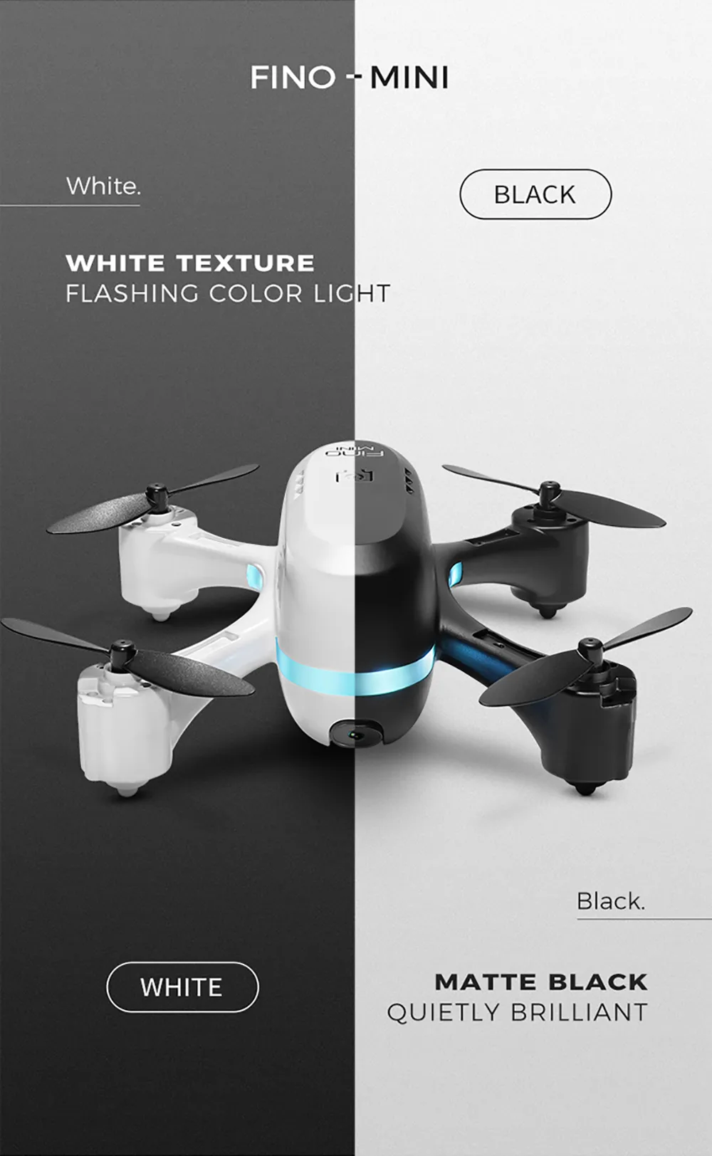 FUQI MODEL H28 WiFi FPV with HD Dual Camera Switchable Integrated Storage Optical Flow Hover Highlight LED Racing Light RC Toys Drone Quadcopter RTF