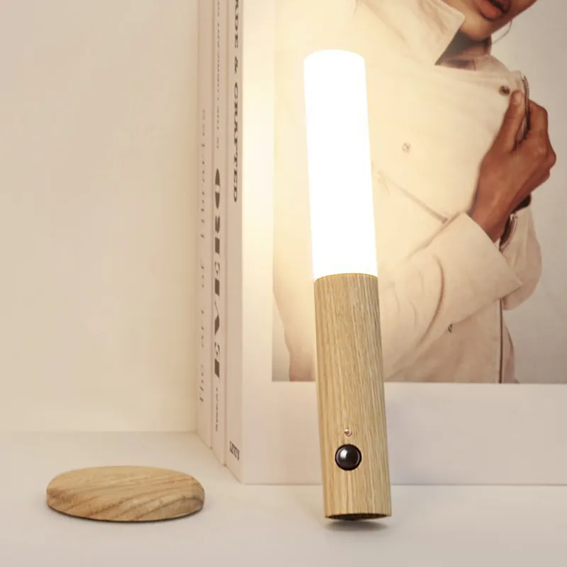 Magnetic USB LED Human body sensing Night Light Kitchen Cabinet Light Home Stair Bedroom Table Motion Lamp Bedside Lighting