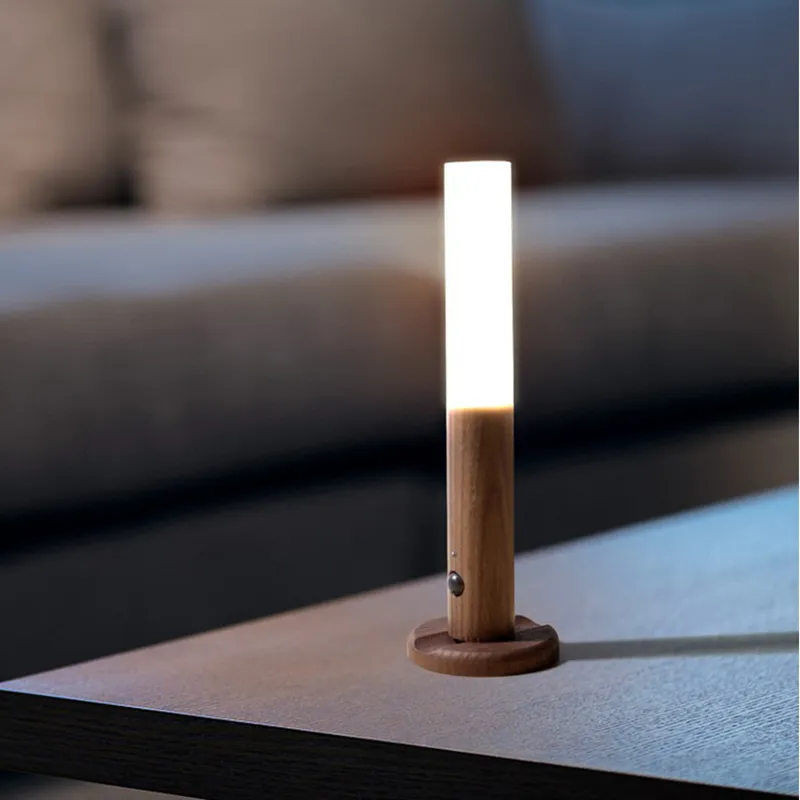 Magnetic USB LED Human body sensing Night Light Kitchen Cabinet Light Home Stair Bedroom Table Motion Lamp Bedside Lighting