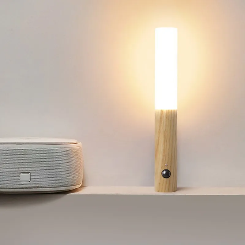 Magnetic USB LED Human body sensing Night Light Kitchen Cabinet Light Home Stair Bedroom Table Motion Lamp Bedside Lighting