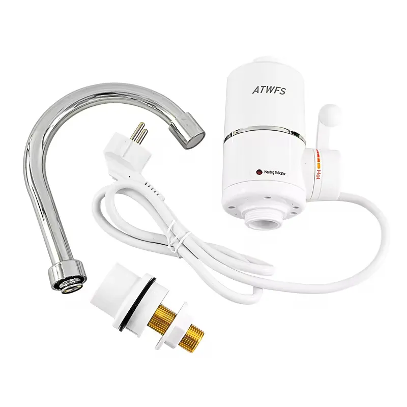 3000W Fast Electric Water Heater Tap IPX4 Waterproof Instant Heating Multi-layer Coated EU Plug Kitchen Faucet 3000W Fast Electric Water Heater Tap IPX4 Waterproof Instant Heating Multi-layer Coated EU Plug Kitchen Faucet