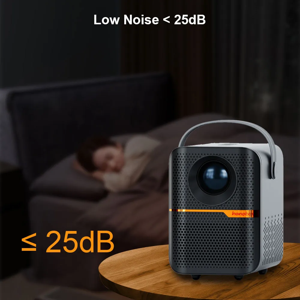P10 Smart 4K Wifi Portable 1080P LED Projector with Remote Electronic Focusing 4-points Keystone Correction Built-in Stereo Speaker Smart Home Theater Video Player