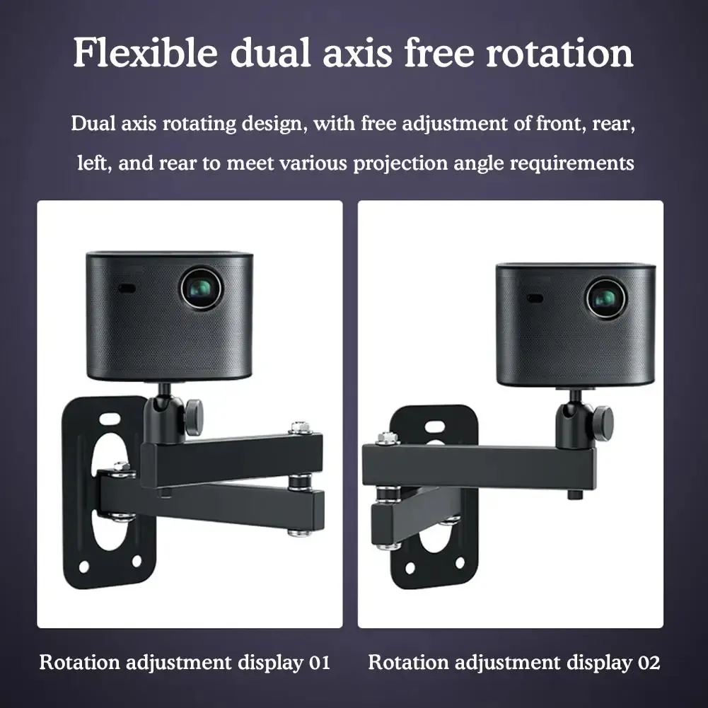 Universal Wall Mounted Projector Bracket Strong Load-bearing Capacity Adjustable Wall Ceiling Bracket Holder for Bedside Office