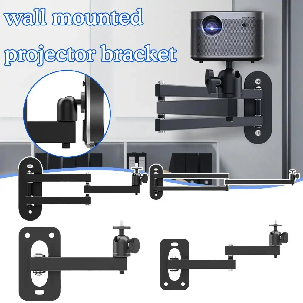 Universal Wall Mounted Projector Bracket Strong Load-bearing Capacity Adjustable Wall Ceiling Bracket Holder for Bedside Office