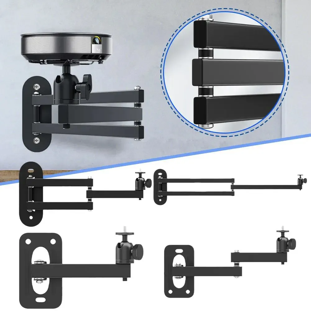 Universal Wall Mounted Projector Bracket Strong Load-bearing Capacity Adjustable Wall Ceiling Bracket Holder for Bedside Office