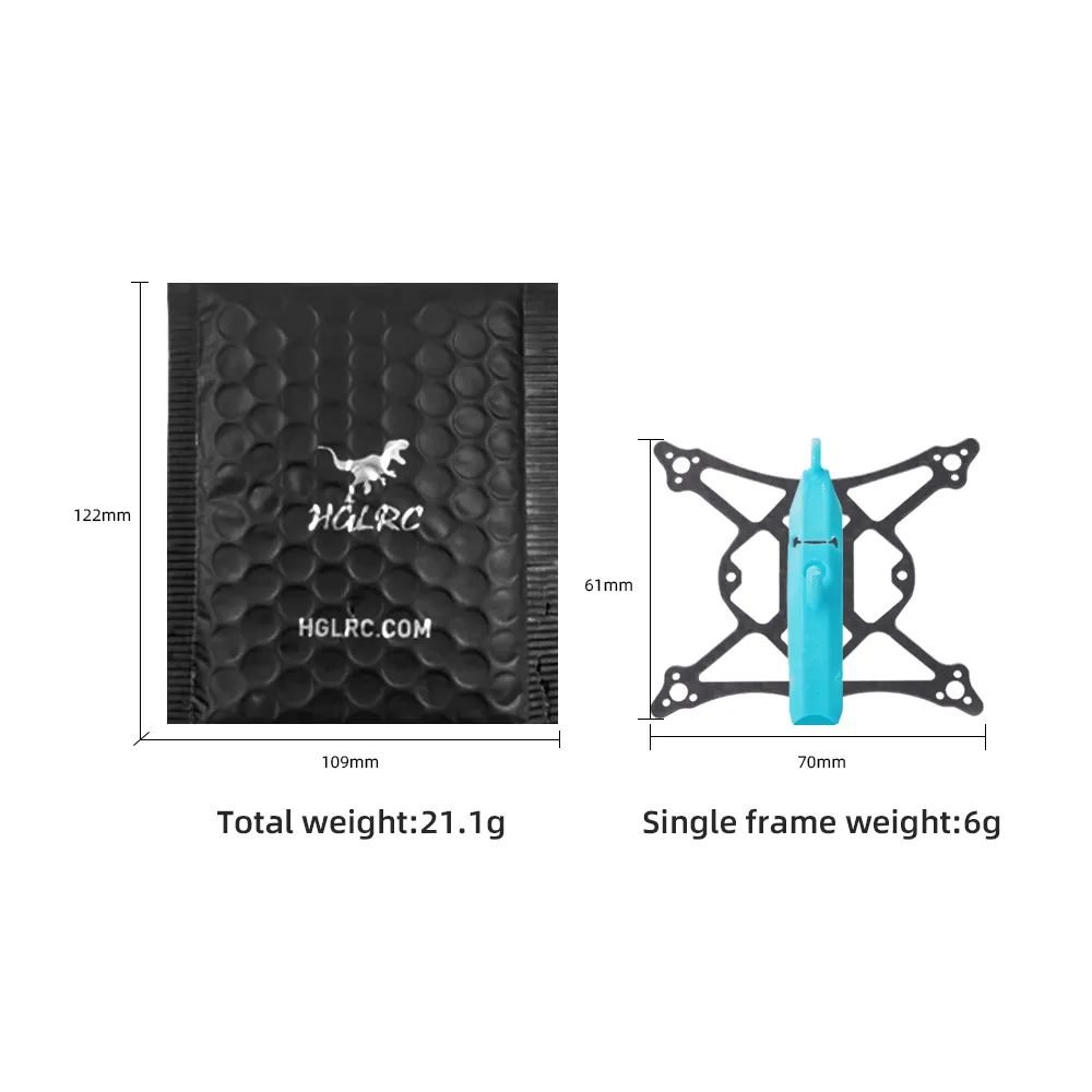 HGLRC Drashark 75mm Wheelbase 1.6 Inch Frame Kit for FPV Racing Drone HGLRC Drashark 75mm Wheelbase 1.6 Inch Frame Kit for FPV Racing Drone