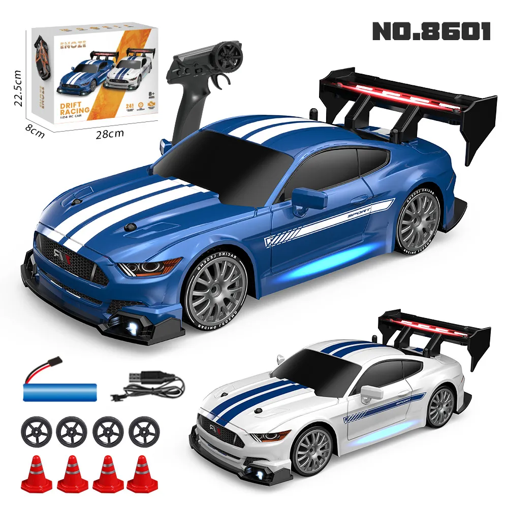 ENOZE 8601 8602 RTR 1/24 2.4G 4WD 30km/h Drift RC Car GTR High Speed Racing LED Light On-Road Vehicles Models Toys
