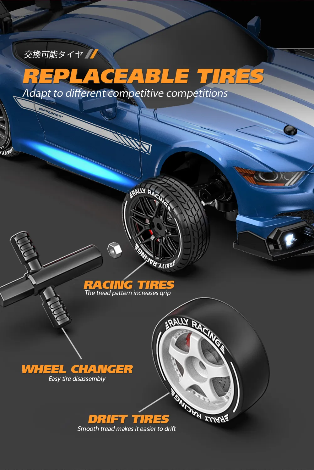 ENOZE 8601 8602 RTR 1/24 2.4G 4WD 30km/h Drift RC Car GTR High Speed Racing LED Light On-Road Vehicles Models Toys