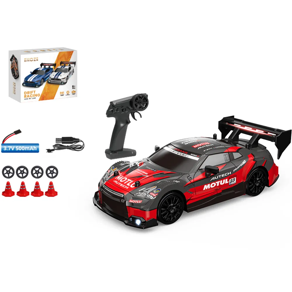 ENOZE 8601 8602 RTR 1/24 2.4G 4WD 30km/h Drift RC Car GTR High Speed Racing LED Light On-Road Vehicles Models Toys