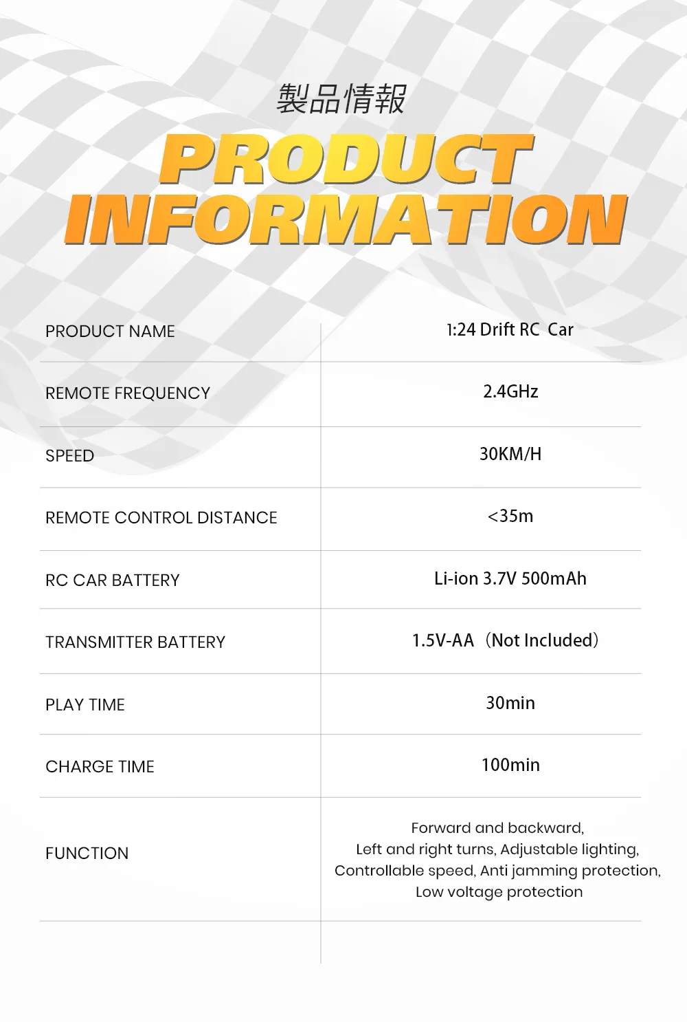 ENOZE 8603 8604 RTR 1/24 2.4G 4WD 30km/h Drift RC Car Tesla AE86 High Speed Racing LED Light On-Road Vehicles Models Toys