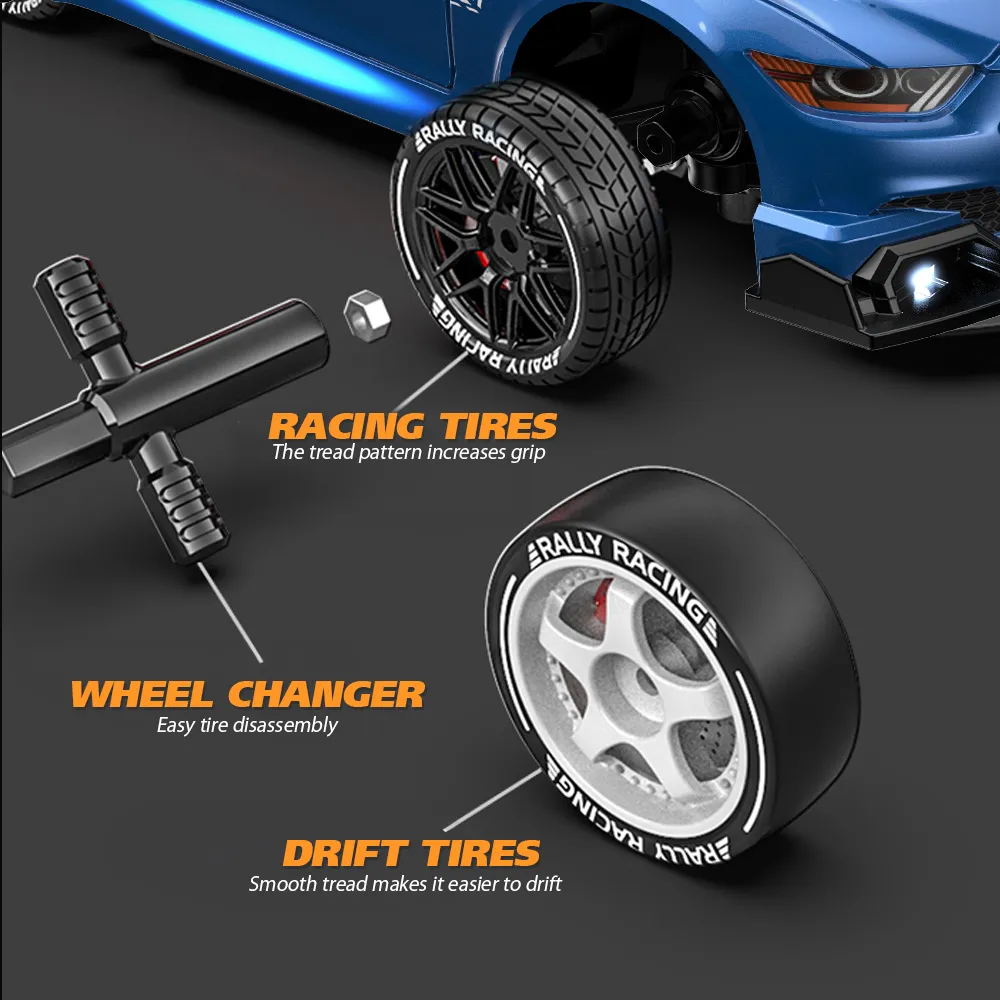 ENOZE 8603 8604 RTR 1/24 2.4G 4WD 30km/h Drift RC Car Tesla AE86 High Speed Racing LED Light On-Road Vehicles Models Toys