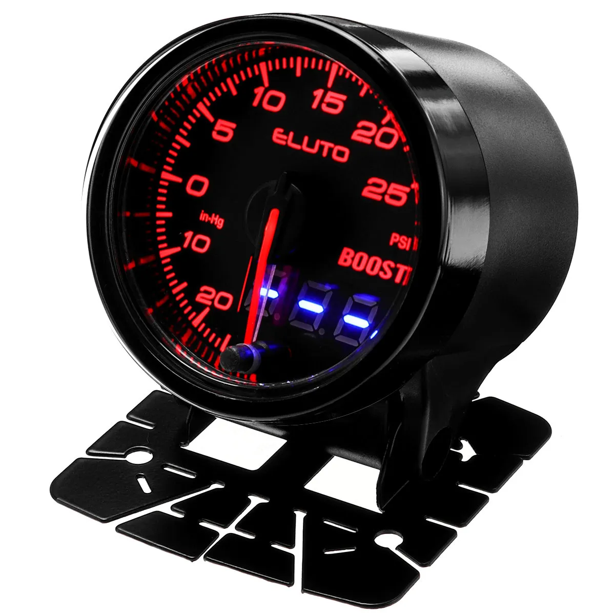 Car Turbo Boost Gauge 2 52mm PSI Meter Analog/Digital 7 Colors LED Du