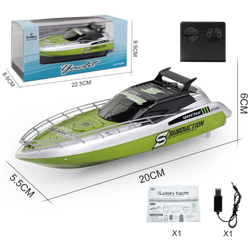 777-582 2.4G RC Boat Waterproof Remote Control Ship High Speed Vehicles Cruiser Models 777-582 2.4G RC Boat Waterproof Remote Control Ship High Speed Vehicles Cruiser Models