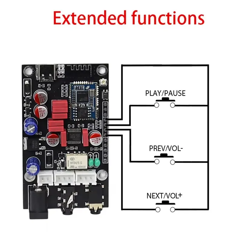 QCC5125 bluetooth 5.1 Lossless Decorder Board LDAC Wireless Adapter Lossless HD Decoding Module QCC5125 bluetooth 5.1 Lossless Decorder Board LDAC Wireless Adapter Lossless HD Decoding Module