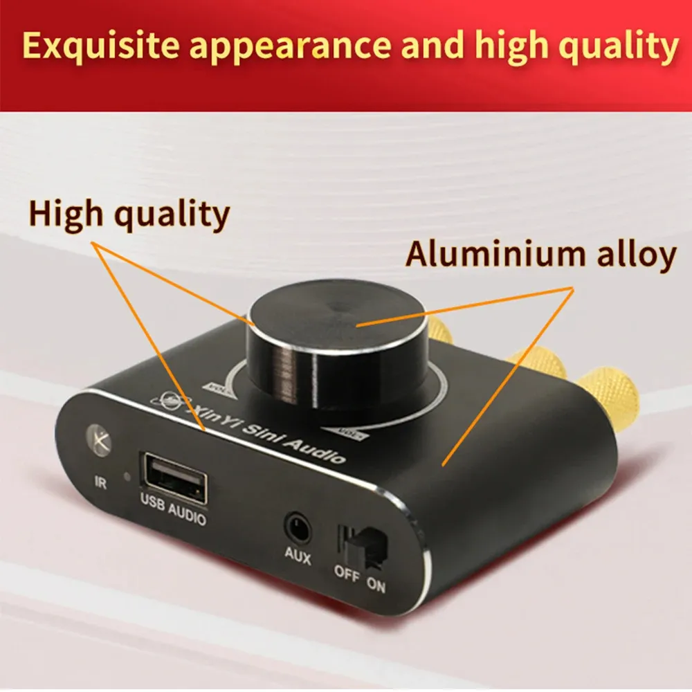 X100H 15W Stereo Amplifier Board 12/24V Speaker Audio Amplifier bluetooth 3.5mm AUX USB U-disk Input APP Control X100H 15W Stereo Amplifier Board 12/24V Speaker Audio Amplifier bluetooth 3.5mm AUX USB U-disk Input APP Control