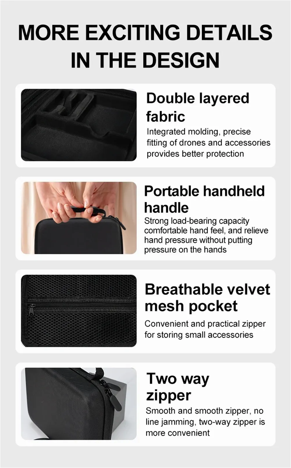 Portable Waterproof Storage Bag Handbag Carrying Box Case for HoverAir X1 Airselfie RC Drone Quadcopter