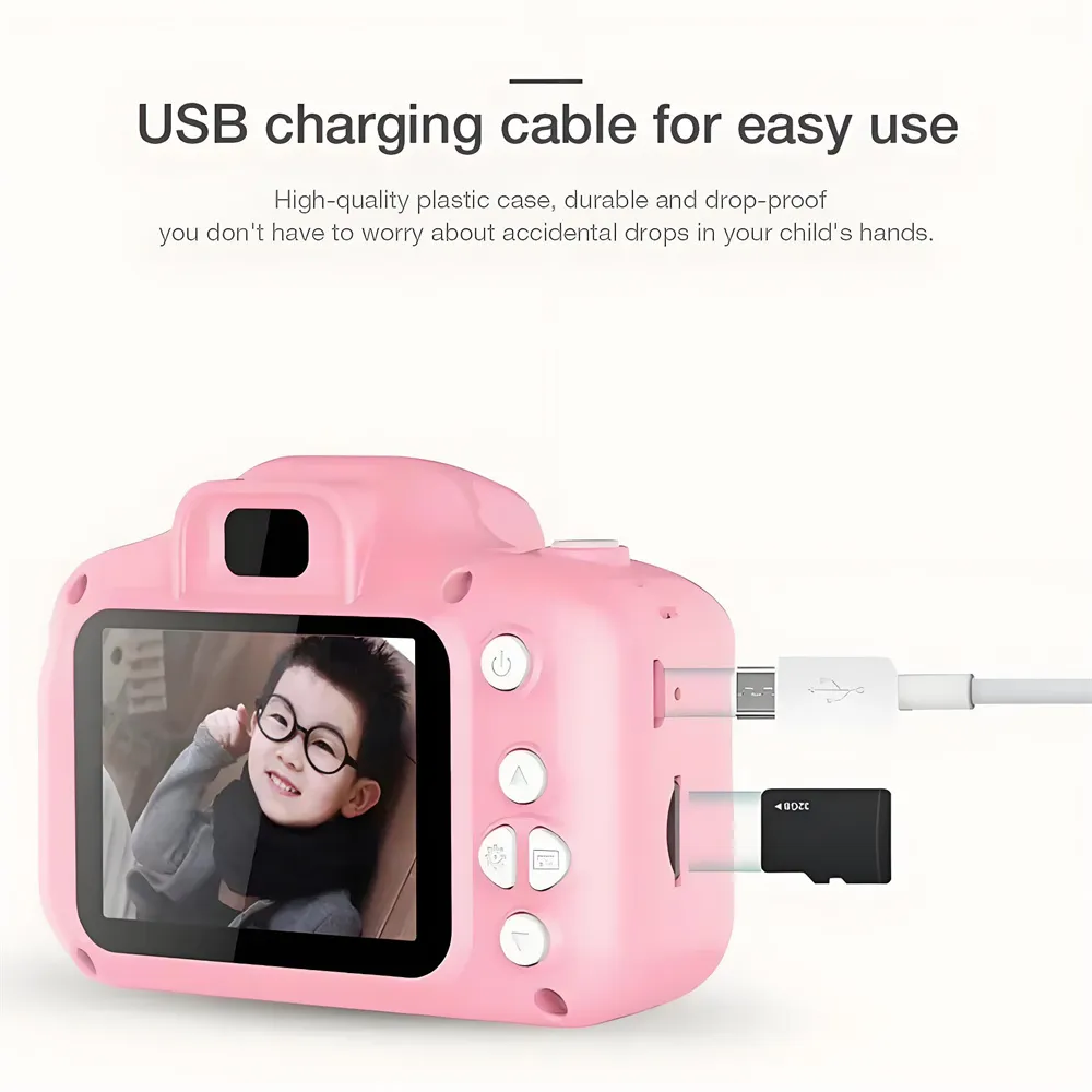 Children Camera X2 Waterproof 1080P HD Video Camera 2 Inch Display Kids Cartoon Cute Outdoor SLR Camera Toy Children Camera X2 Waterproof 1080P HD Video Camera 2 Inch Display Kids Cartoon Cute Outdoor SLR Camera Toy
