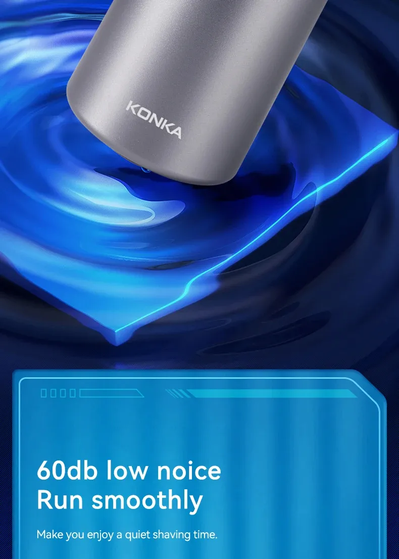 KONKA KS-Mini8 Electric Shaver Razor Mini Portable Shaver Full Body Waterproof Type-C Rechargeable Shaver Travel Essential