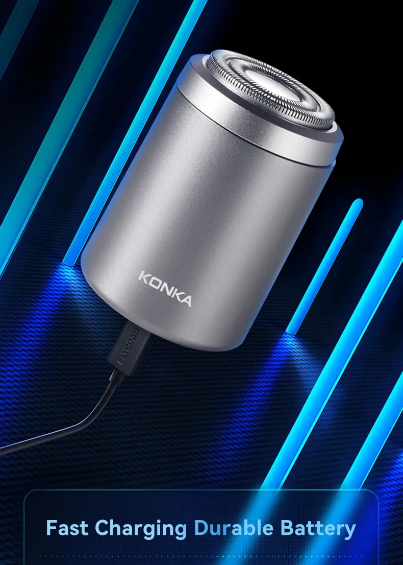 KONKA KS-Mini8 Electric Shaver Razor Mini Portable Shaver Full Body Waterproof Type-C Rechargeable Shaver Travel Essential