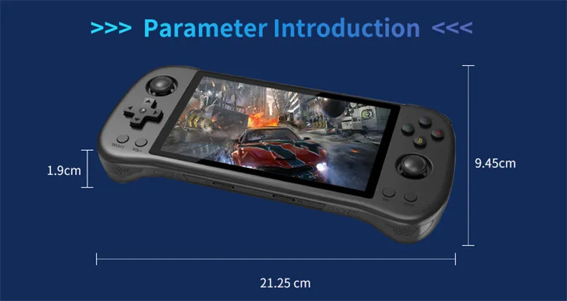 POWKIDDY X55 64GB Open Source Handheld Gaming Console RK3566 5.5-inch IPS Screen Built-in 6000+ Games Support HD Output 3D Joystick Video Game Player