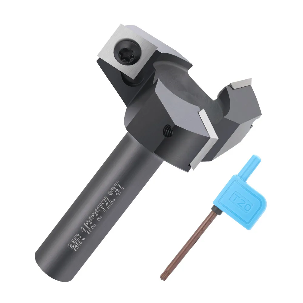 1/2 Inch Shank 3 Flutes CNC Carbide Spoilboard Surfacing Router Bit Slab Flattening Milling Cutter with 2 Cutting Diameter