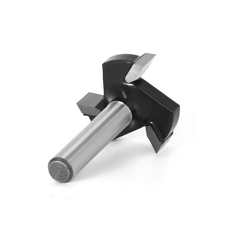 LAVIE 1/4 Inch 6mm Shank 3 Flutes CNC Spoilboard Surfacing Router Bit Slab Flattening Router Bit Milling Cutter With Adapter 1/25.4mm Cutting Diameter