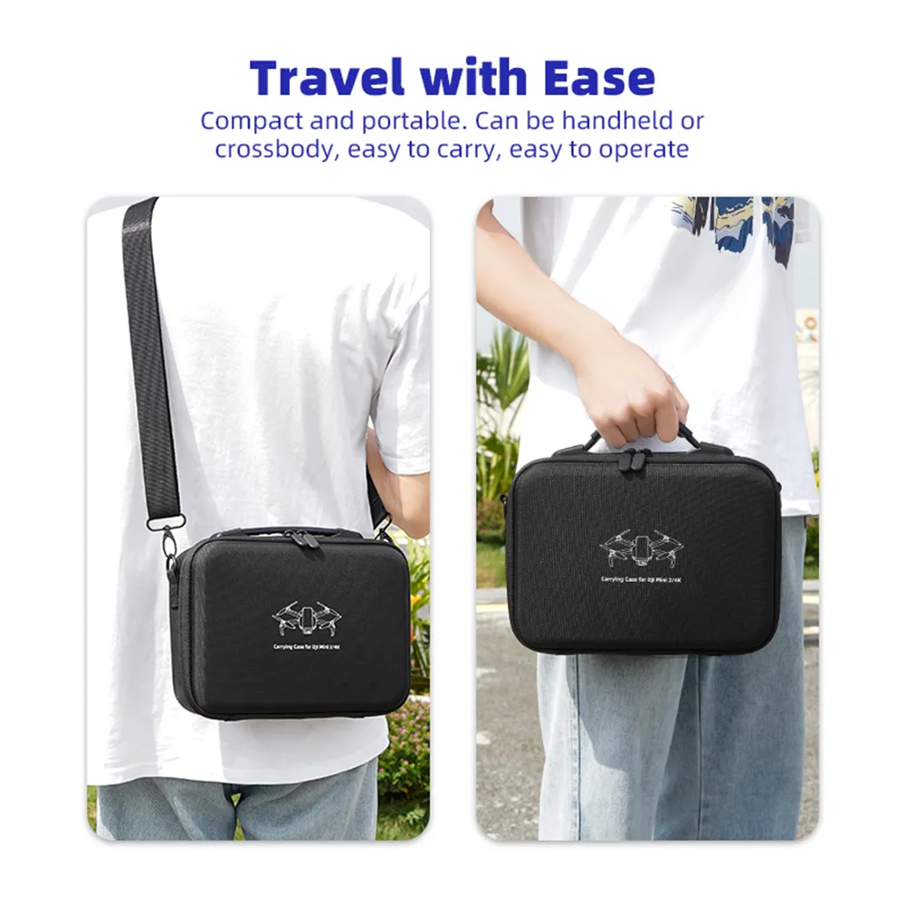 BRDRC Portable Waterproof Shoulder Storage Bag Carrying Box Case for DJI MINI 4K / Mini 2 / Mini 2 SE RC Drone