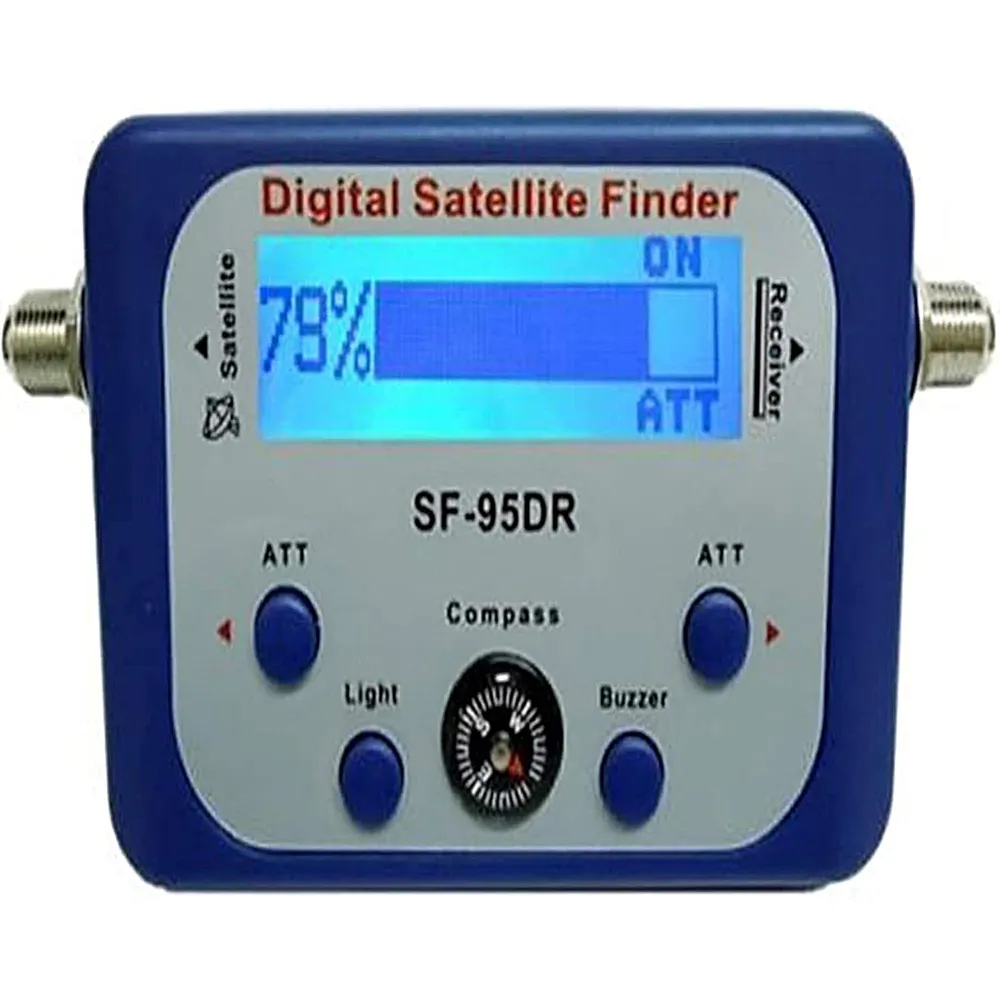 SF-95DR Satellite Finder Digital Signal Meter 950-2150 MHz Built-in Amplifier Backlight Compass Portable Decibel Meter