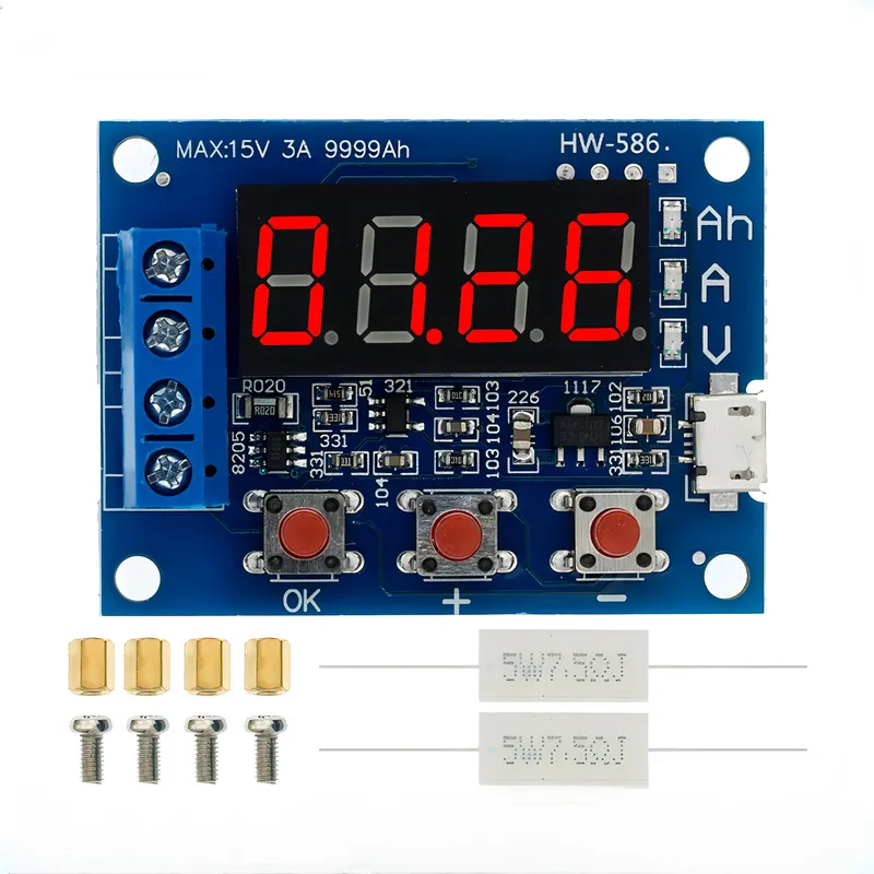 ZB2L3 Battery Tester LED Digital Display 18650 Lithium Battery Power Supply Test Resistance Lead-acid Capacity Discharge Meter Accurate Measurement ZB2L3 Battery Tester LED Digital Display 18650 Lithium Battery Power Supply Test Resistance Lead-acid Capacity Discharge Meter Accurate Measurement