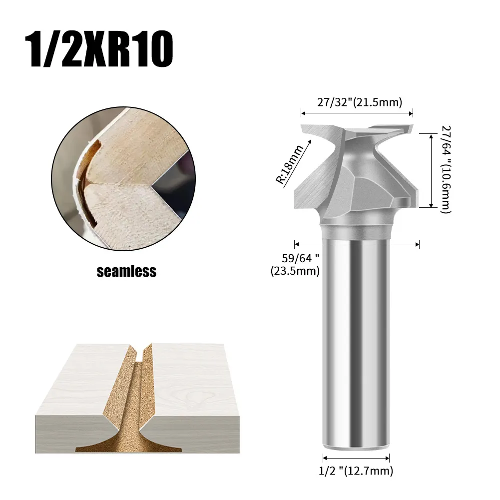Arc Bending Integrated Forming R10 Router Bits for Woodworking Milling smooth Cutting/ Clear Texture/ Wear-resistant Arc Bending One-pieee