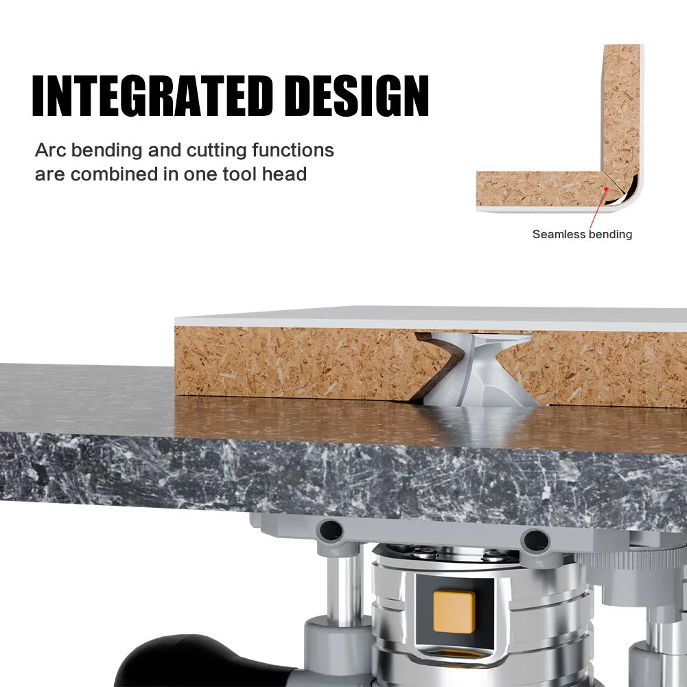 Arc Bending Integrated Forming R10 Router Bits for Woodworking Milling smooth Cutting/ Clear Texture/ Wear-resistant Arc Bending One-pieee