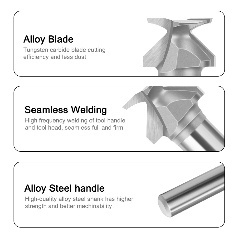 Arc Bending Integrated Forming R10 Router Bits for Woodworking Milling smooth Cutting/ Clear Texture/ Wear-resistant Arc Bending One-pieee