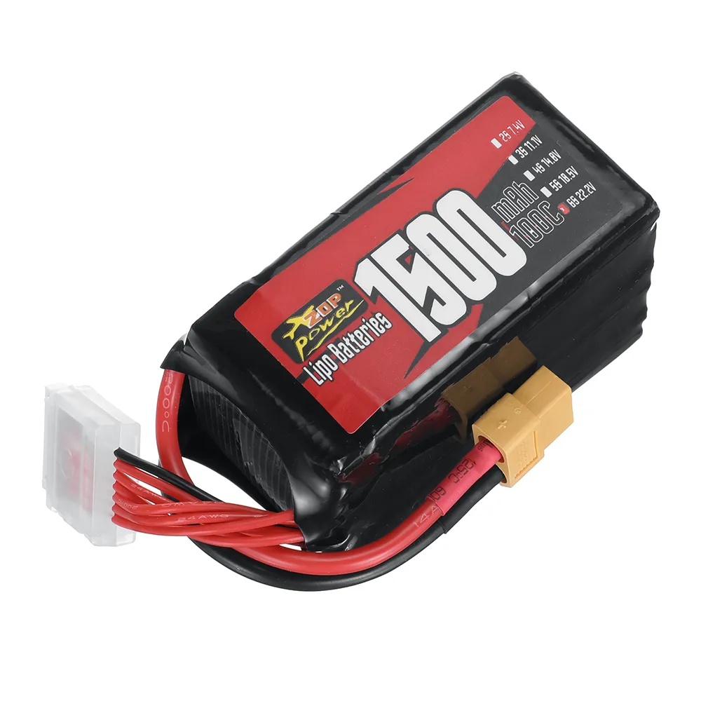 ZOP Power 22.2V 1500mAh 100C 6S LiPo Battery With XT60 Plug for SpeedyBee Master 5 V2 GEPRC MARK5 DC HD 6S CineApe35 6S FPV Drone