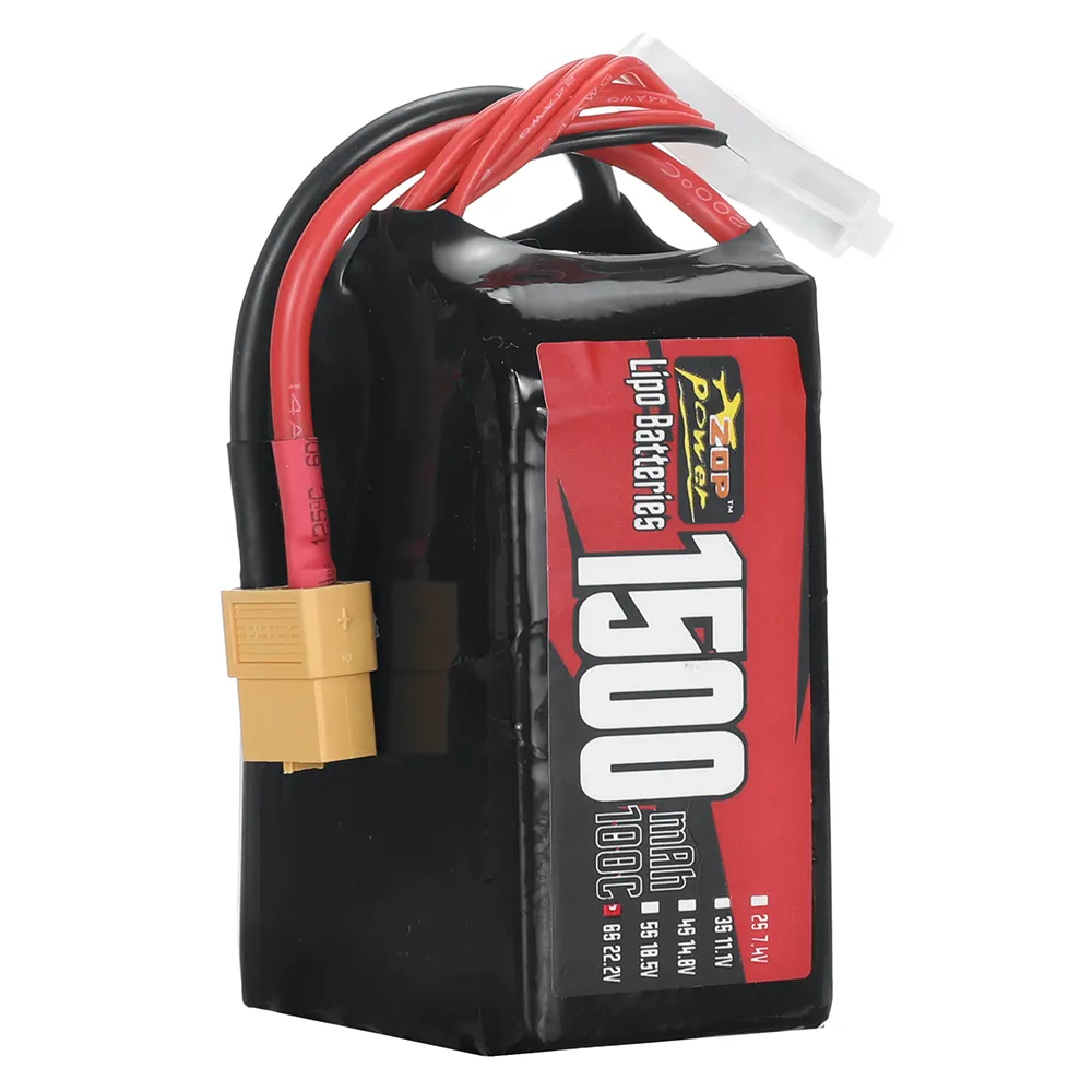 ZOP Power 22.2V 1500mAh 100C 6S LiPo Battery With XT60 Plug for SpeedyBee Master 5 V2 GEPRC MARK5 DC HD 6S CineApe35 6S FPV Drone