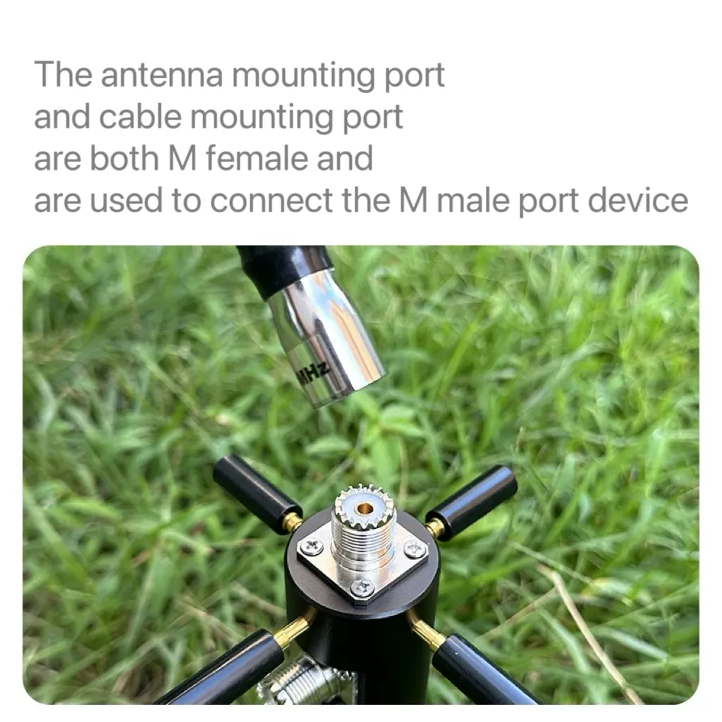 160m-6m 100W M10 Thread Antenna Base Outdoor Antenna Mount for Vehicle Shortwave Antenna