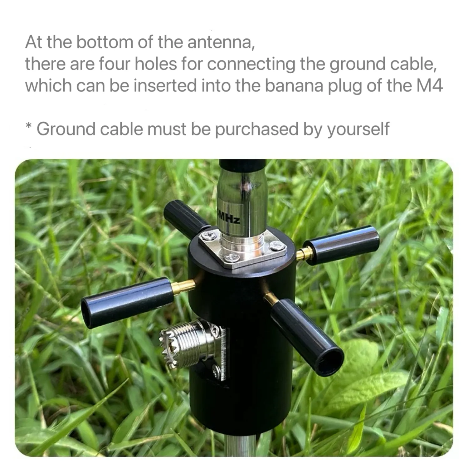 160m-6m 100W M10 Thread Antenna Base Outdoor Antenna Mount for Vehicle Shortwave Antenna