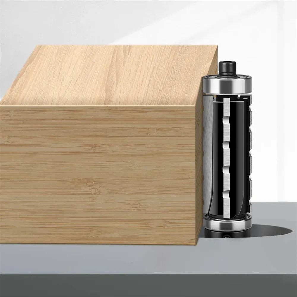 1/2 Inch 12.7mm 12mm Shank Spiral Flush Trim Router Bits Top & Bottom Bearing Router Bit with 3/4(19mm) Cutting Diameter For Woodworking Milling Cutter