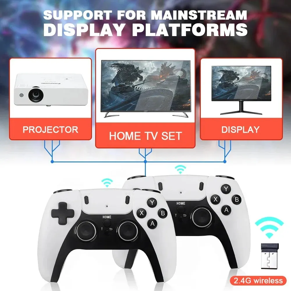 GD10 PRO 256G TV Game Stick Console with Dual 2.4G Wireless Controller Game 4K 58000+ Games Retro Video Games Player Console