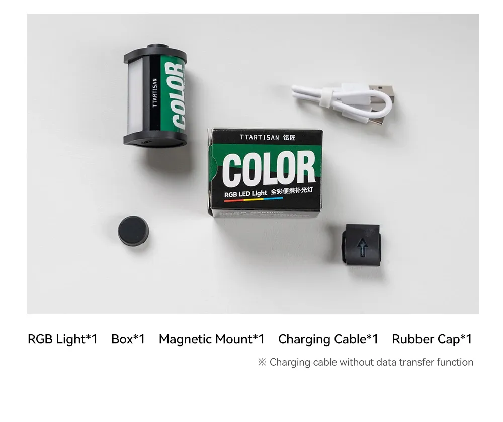 TTArtisan Mini Magnetic LED Light RGB Fill Light CRI 95+ Vlog Photography Live Streaming Cold Shoe Mount 3000K/4500K/6000K 300mAh Battery Type-C Charging TTArtisan Mini Magnetic LED Light RGB Fill Light CRI 95+ Vlog Photography Live Streaming Cold Shoe Mount 3000K/4500K/6000K 300mAh Battery Type-C Charging