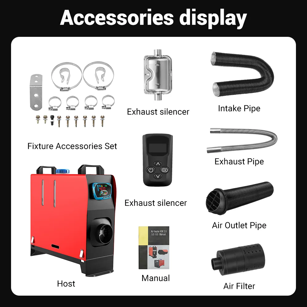 Red Two-way 12V Car Diesel Air Parking Heater Customized Only Red Two-way 12V Car Diesel Air Parking Heater Customized Only