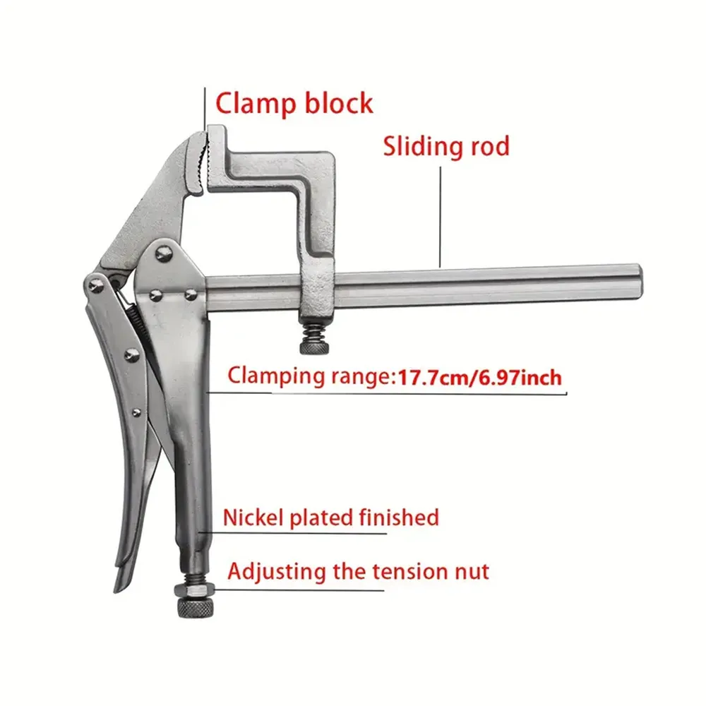 1PCS 6 Sliding Arm Locking Clamp Jaw Opening Capacity Quick Clamping Woodworking Tool