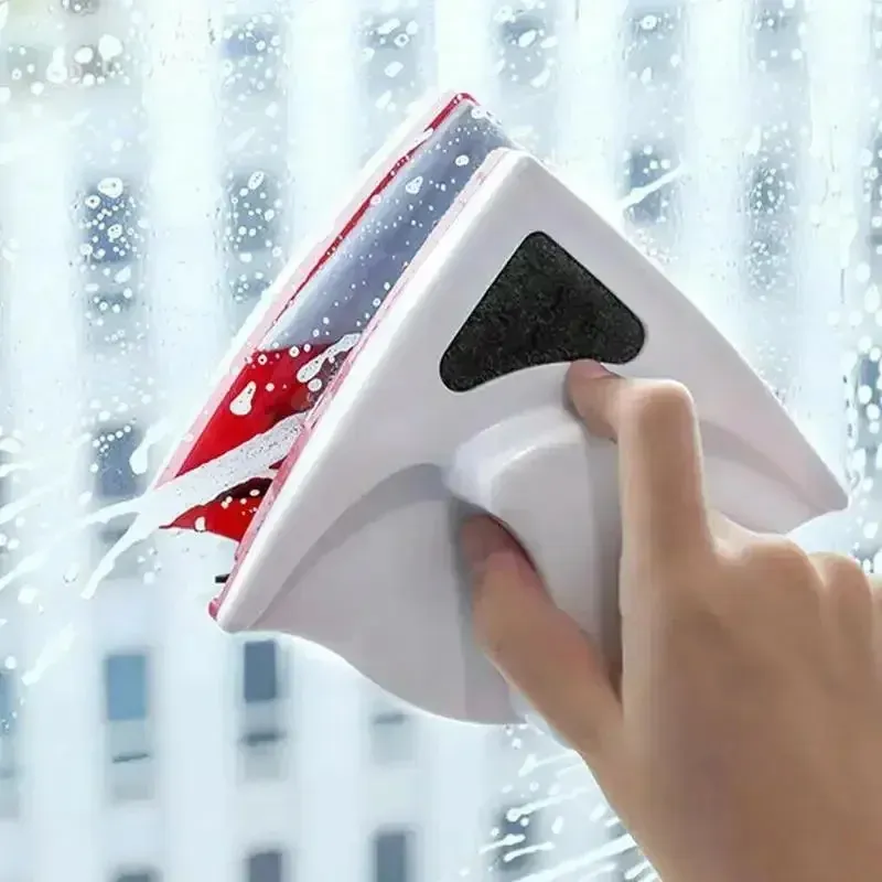 Magnetic Window Cleaner Brush Double-Sided Glass Cleaning Tool Strong Magnet Safety Rope Red Blue ABS PP 3-8mm Glass Thickness High-Rise Home Windows Car Mirrors Magnetic Window Cleaner Brush Double-Sided Glass Cleaning Tool Strong Magnet Safety Rope Red Blue ABS PP 3-8mm Glass Thickness High-Rise Home Windows Car Mirrors