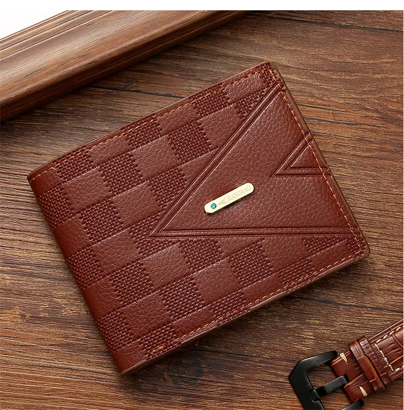 Men's Soft PU Leather Wallet Multi-Card Credit Card Purse Folding Purse Short Large Capacity Business Wallet