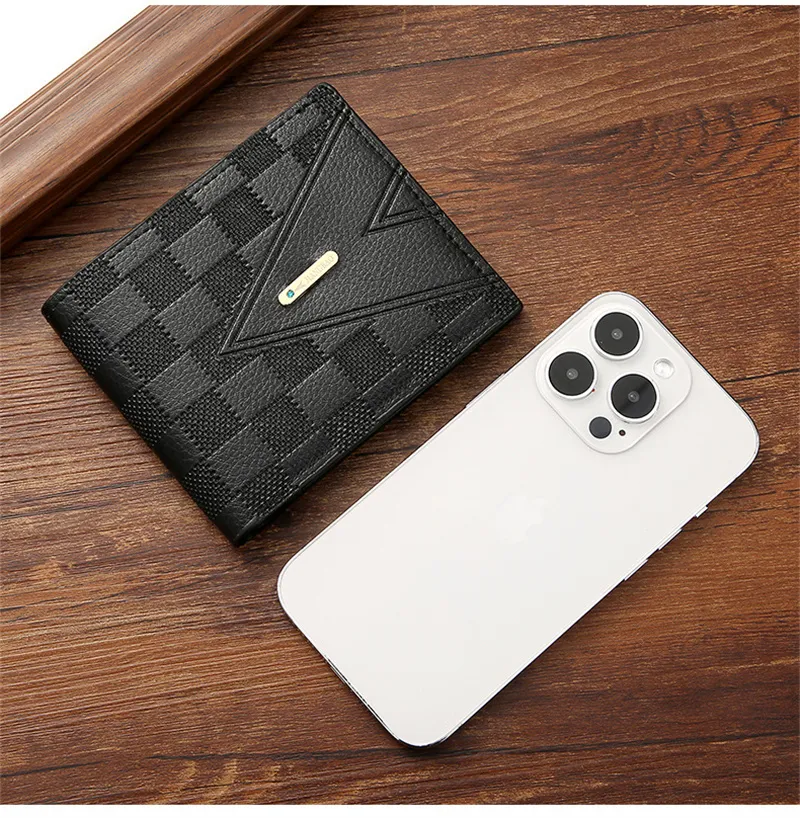 Men's Soft PU Leather Wallet Multi-Card Credit Card Purse Folding Purse Short Large Capacity Business Wallet