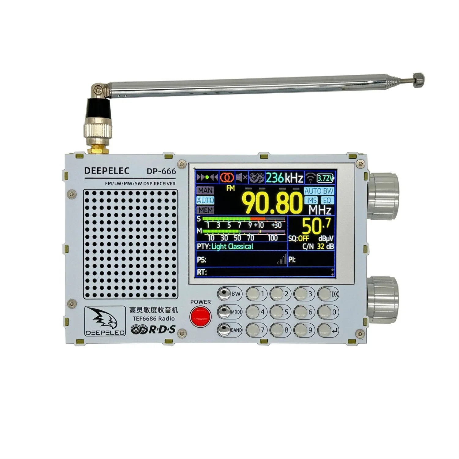 TEF6686 Radio High Sensitivity Full Band FM AM LW MW SW Shortwave ESP32 RDSWave Radio TEF6686 Radio High Sensitivity Full Band FM AM LW MW SW Shortwave ESP32 RDSWave Radio
