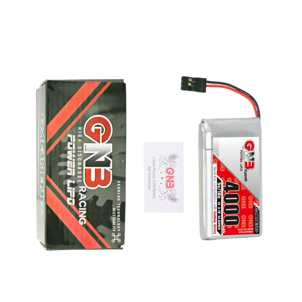 GAONENG 3.7V 4000mAh 5C 1S LiPo Battery JR Plug for Sanwa M17 Transmitter Receiver