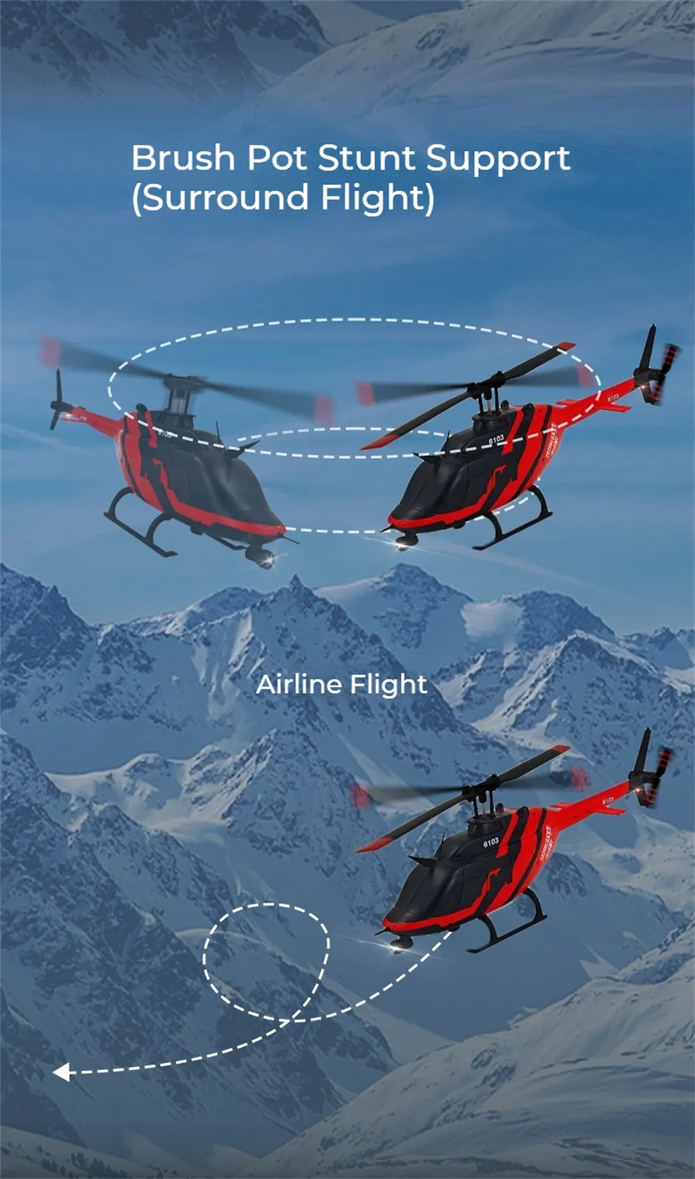 THELINK & RC ERA C138 Bell 206 2.4G 6CH 6-Axis Gyro 1:33 Scale Altitude Hold Flybarless RC Helicopter RTF