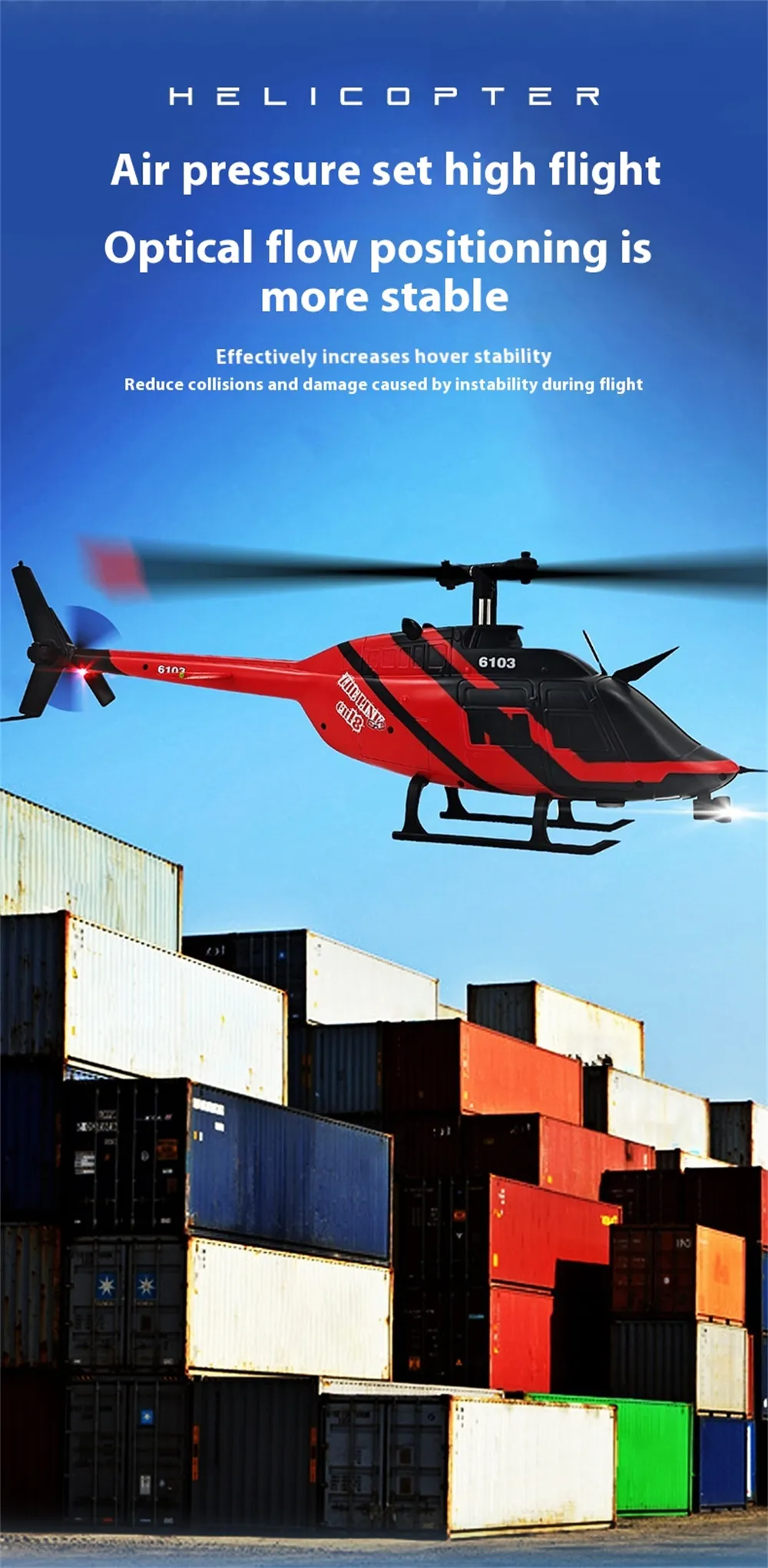THELINK & RC ERA C138 Bell 206 2.4G 6CH 6-Axis Gyro 1:33 Scale Altitude Hold Flybarless RC Helicopter RTF