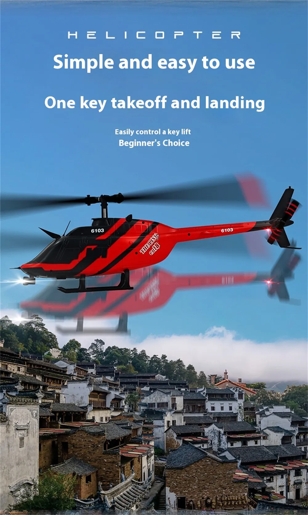 THELINK & RC ERA C138 Bell 206 2.4G 6CH 6-Axis Gyro 1:33 Scale Altitude Hold Flybarless RC Helicopter RTF